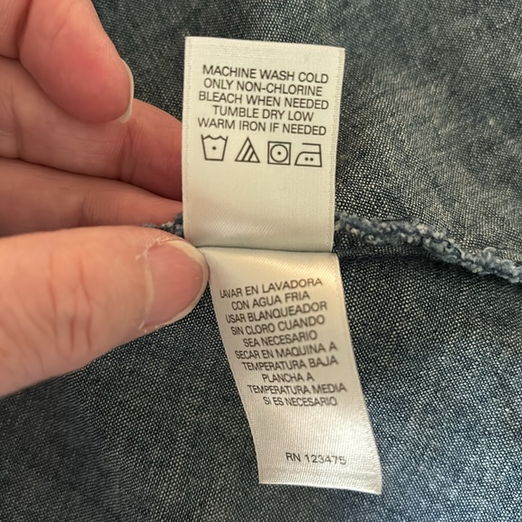 Emma James Chambray Dress. Size Medium - Picture 7 of 8